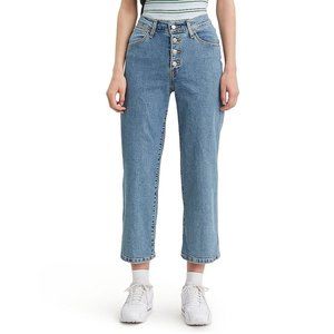 NWT Levi's Women's Mile High Button-Fly Wide Leg Jeans Size 24